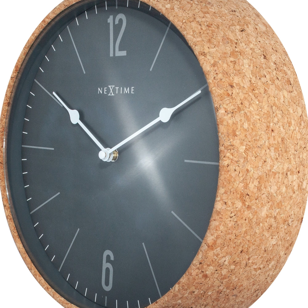 Grey Cork Wall Clock 30cm