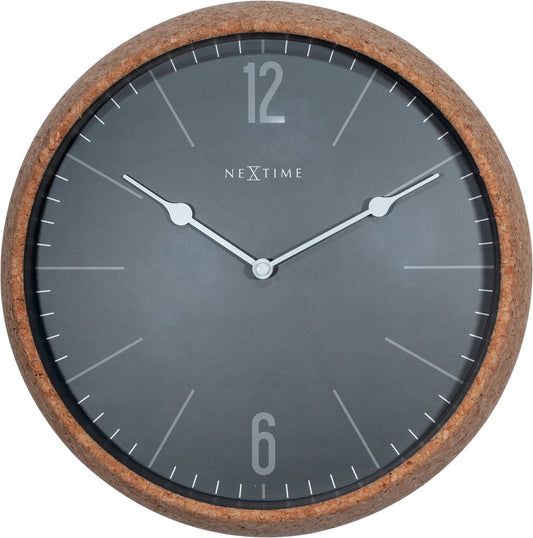 Grey Cork Wall Clock 30cm