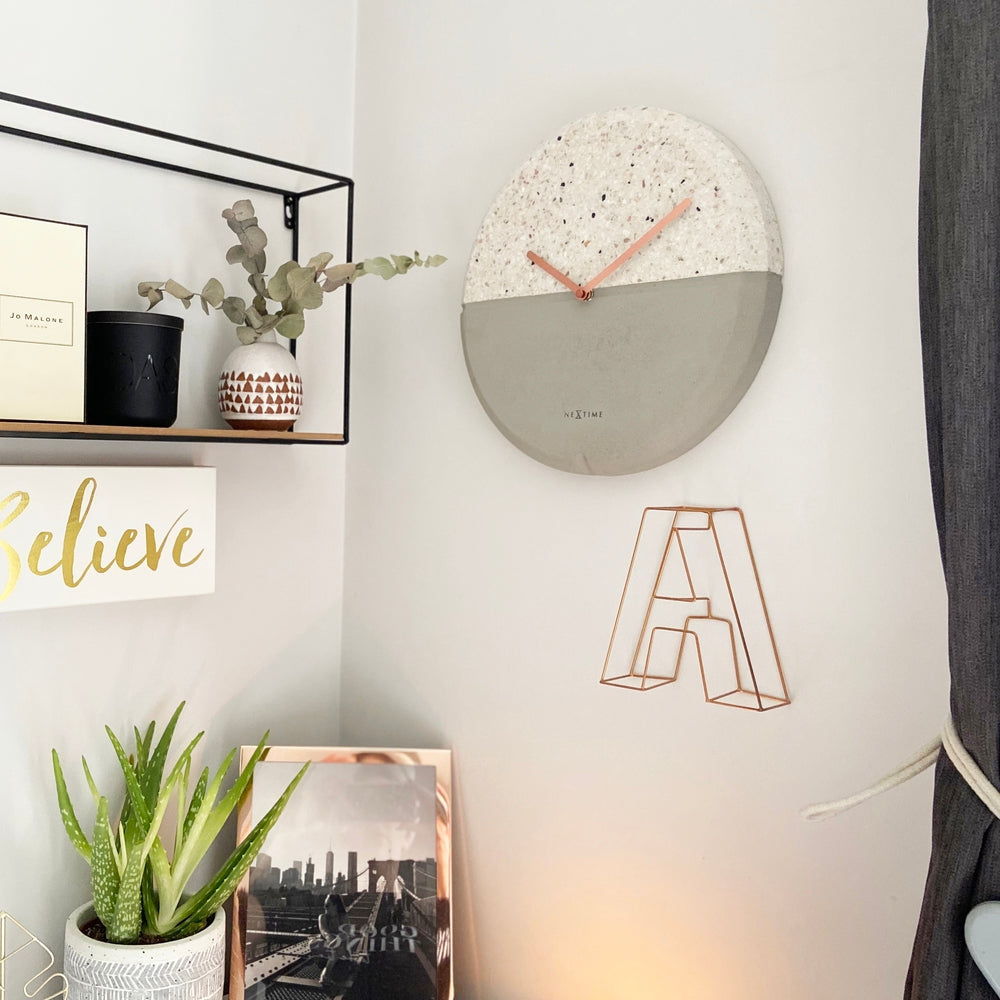 Grey Conrazzo Wall Clock 32cm