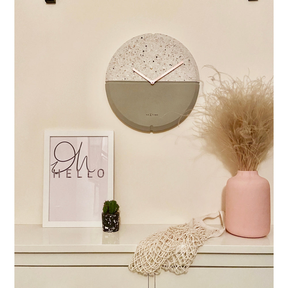Grey Conrazzo Wall Clock 32cm