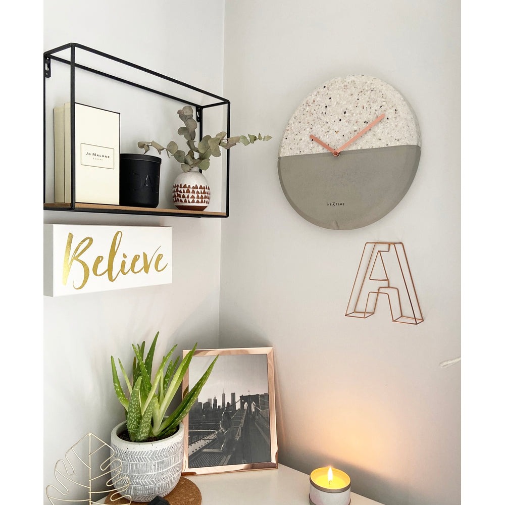 Grey Conrazzo Wall Clock 32cm