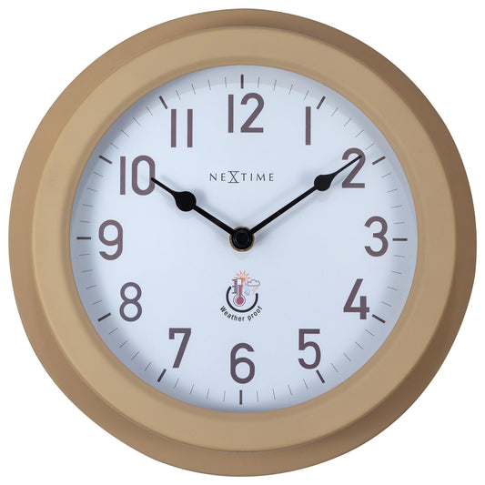 Brown Poppy Wall Clock 22cm