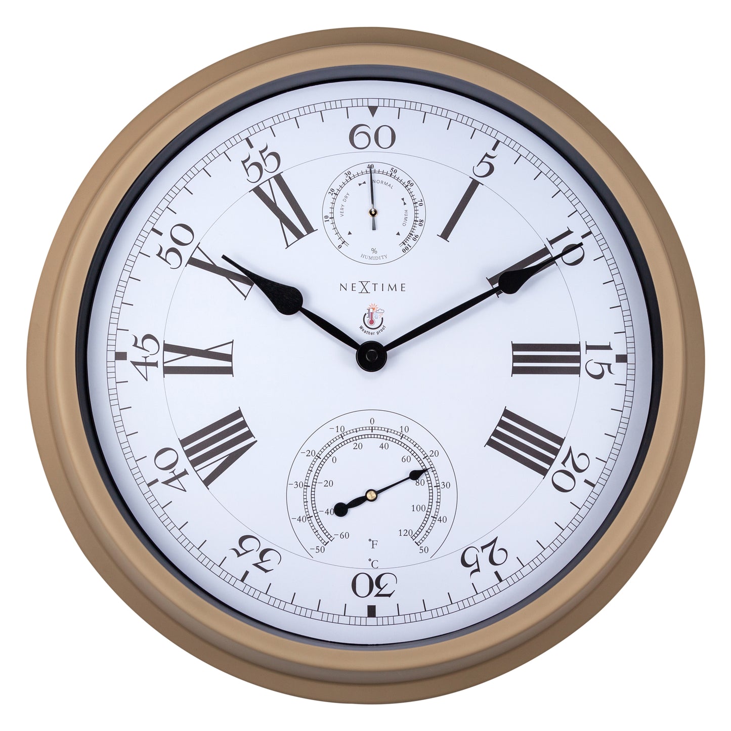 Brown Hyacinth Wall Clock 40cm