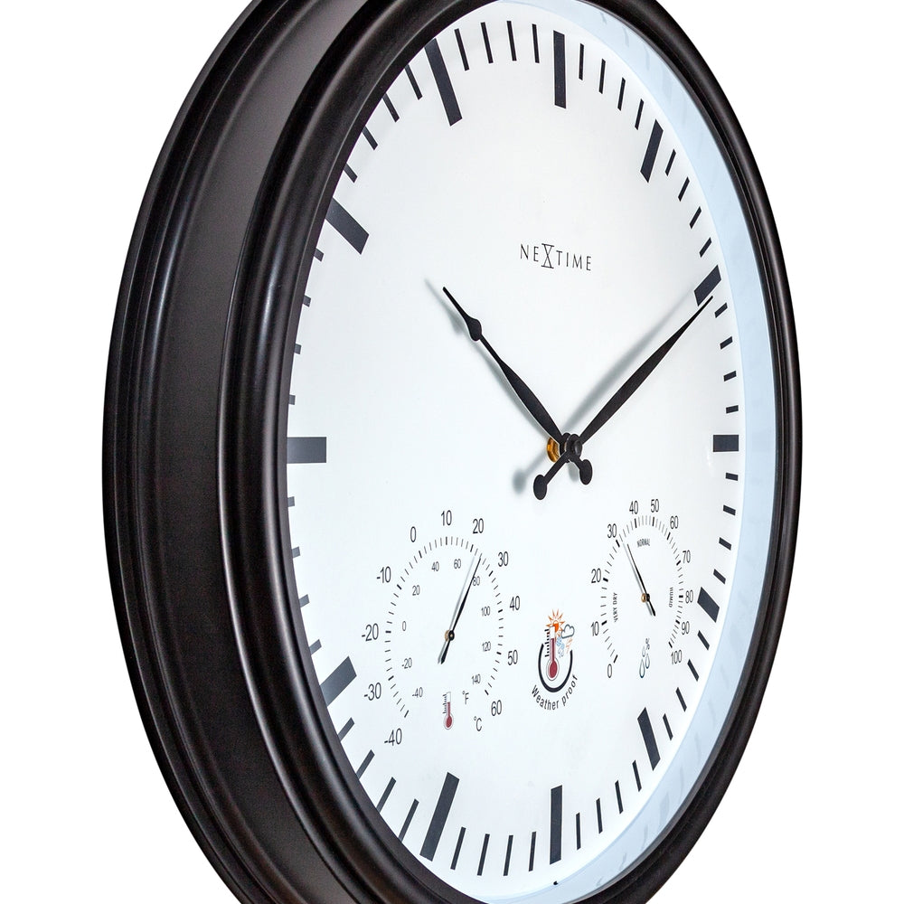 Black Sunflower Wall Clock 50cm