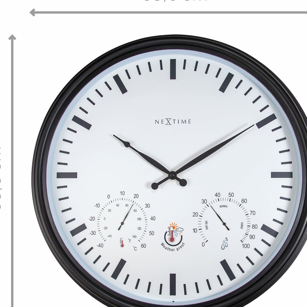 Black Sunflower Wall Clock 50cm
