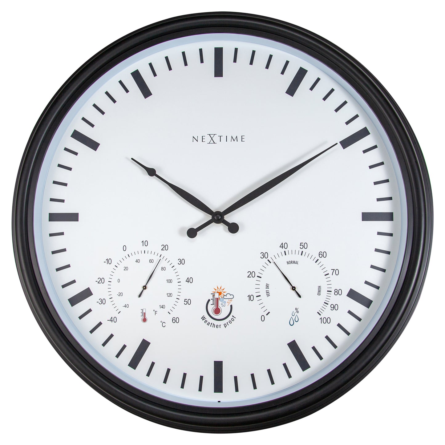 Black Sunflower Wall Clock 50cm
