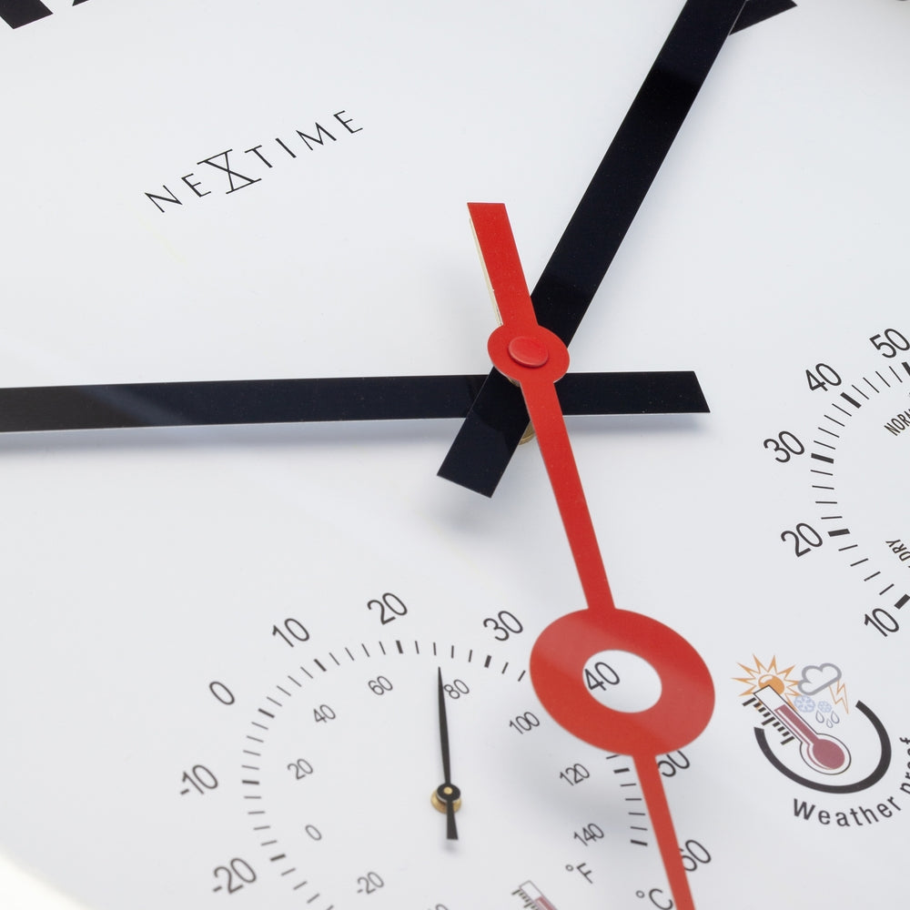 White Clematis Wall Clock 35cm