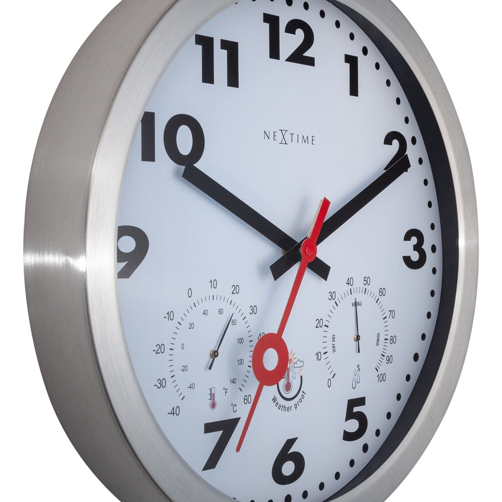 White Clematis Wall Clock 35cm