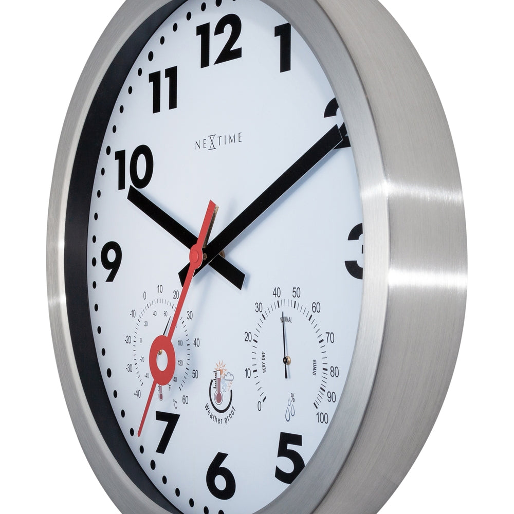 White Clematis Wall Clock 35cm