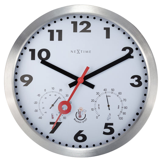 White Clematis Wall Clock 35cm