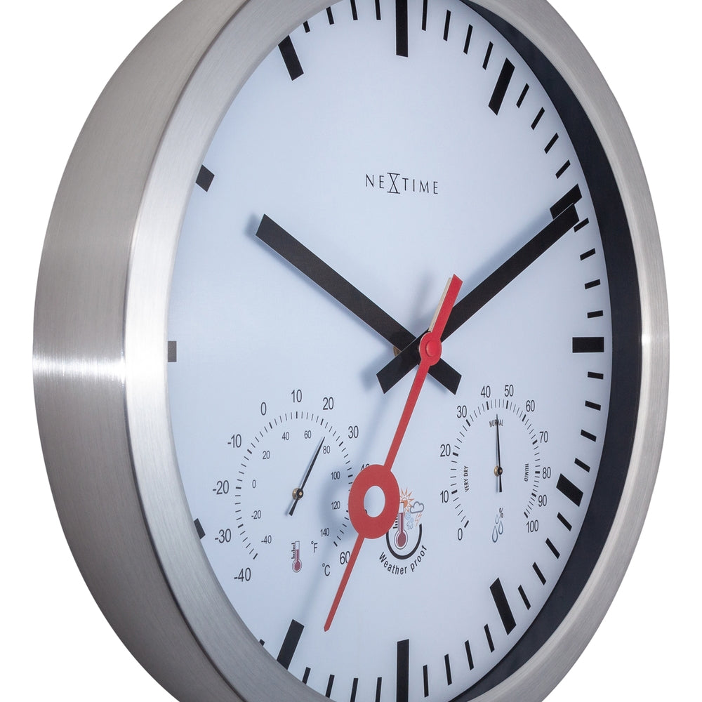 White Clematis Wall Clock 35cm