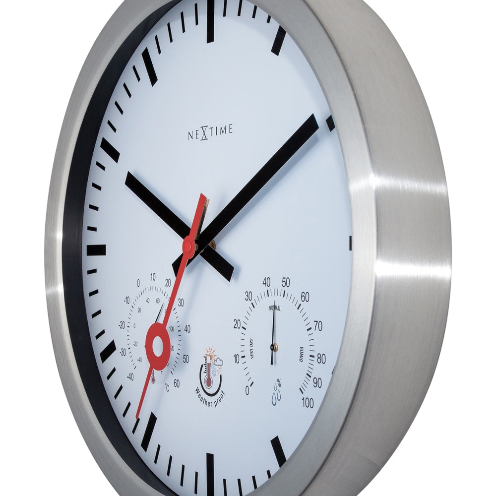 White Clematis Wall Clock 35cm