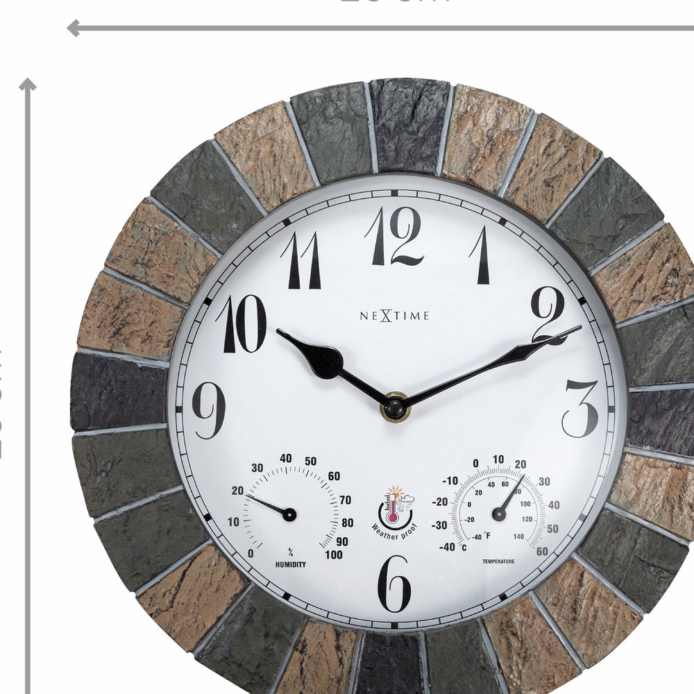 Green Aster Wall Clock 26cm