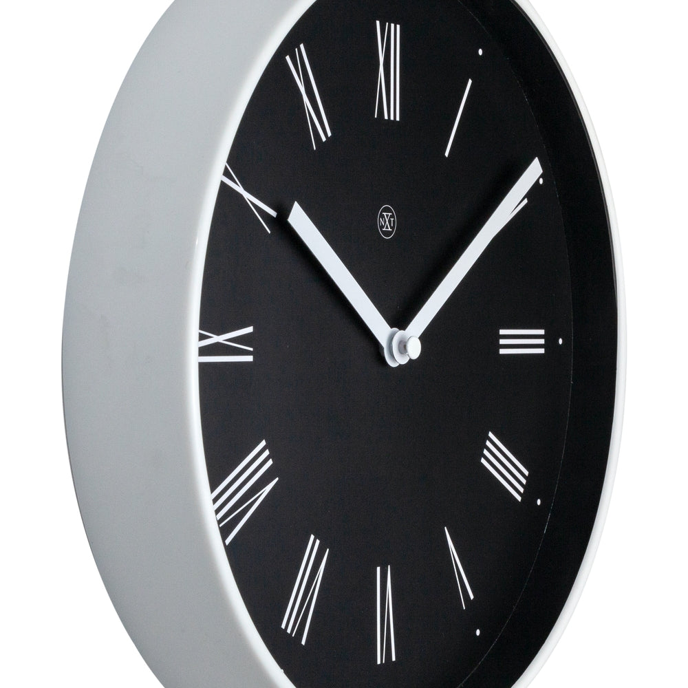 Black Irving Wall Clock 25cm