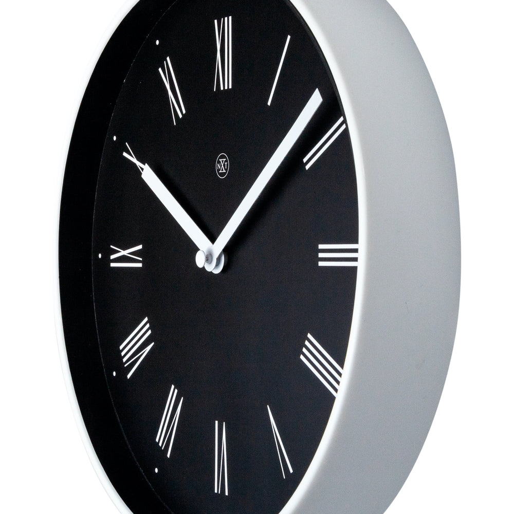 Black Irving Wall Clock 25cm