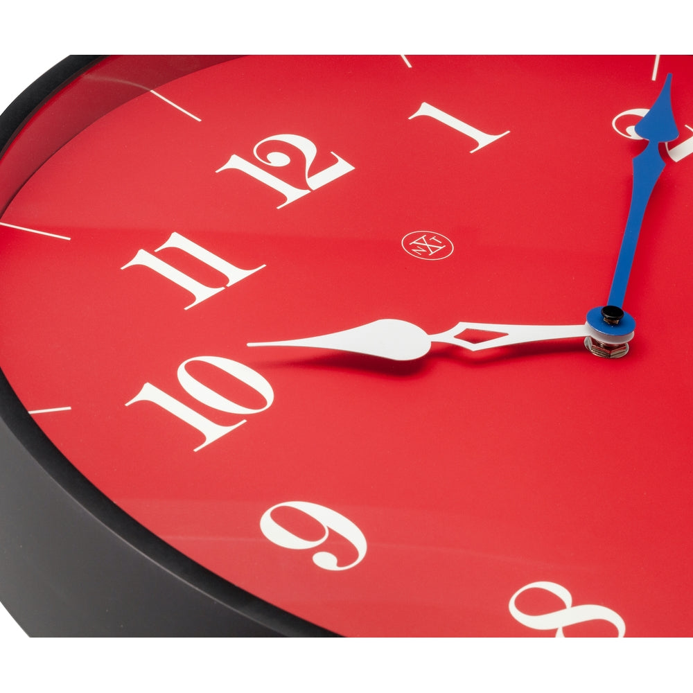 Red Arthur Wall Clock 40cm