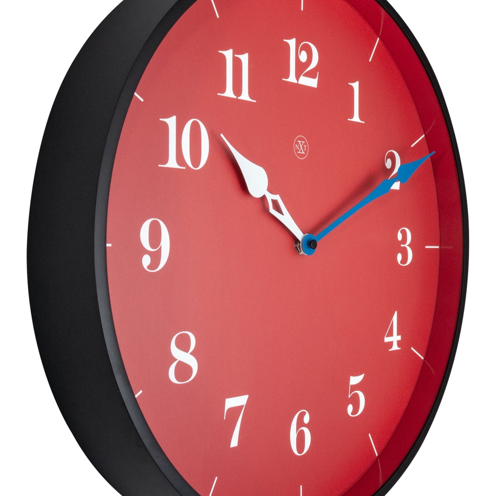Red Arthur Wall Clock 40cm