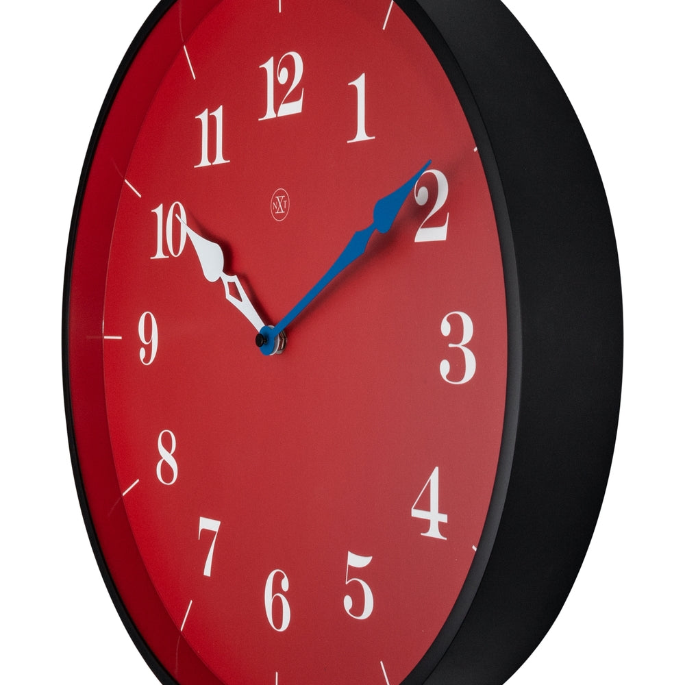 Red Arthur Wall Clock 40cm