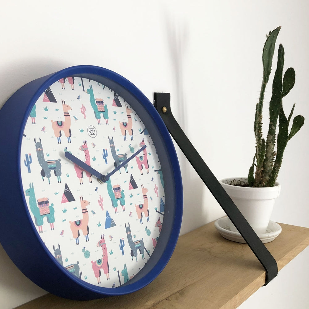 White Alpaca Wall Clock 30cm