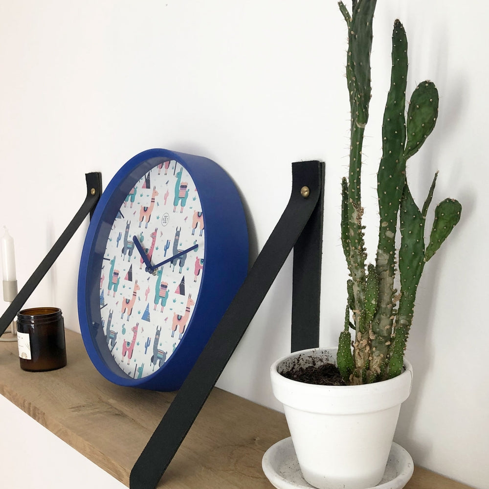 White Alpaca Wall Clock 30cm