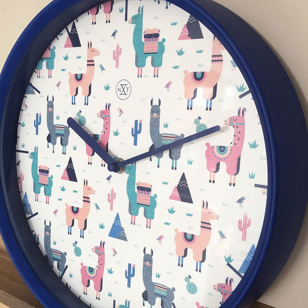 White Alpaca Wall Clock 30cm