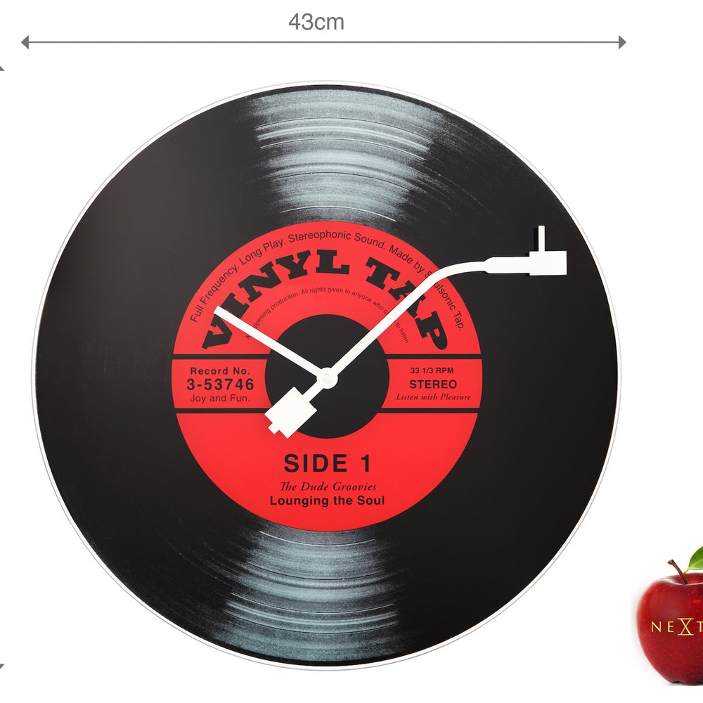 Vinyl Tap Wall Clock 43cm