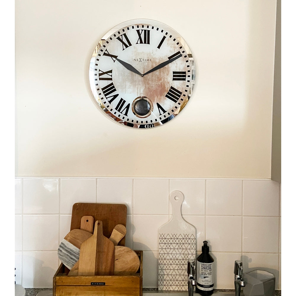 White Romana Wall Clock 43cm