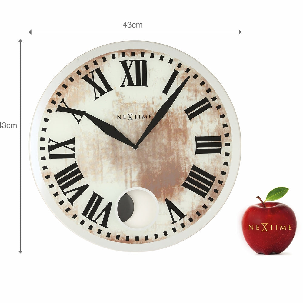 White Romana Wall Clock 43cm
