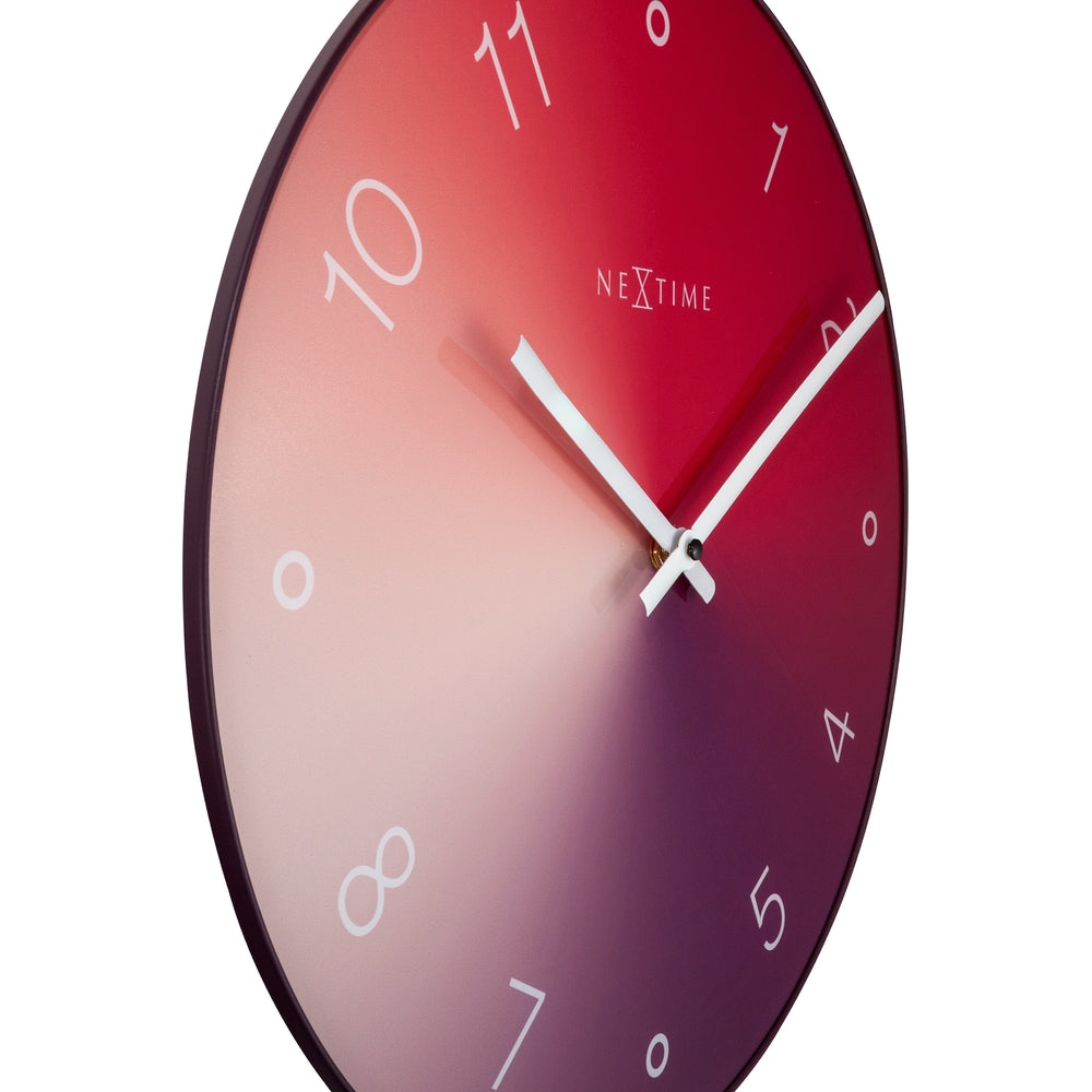 Red Gradient Wall Clock 40cm