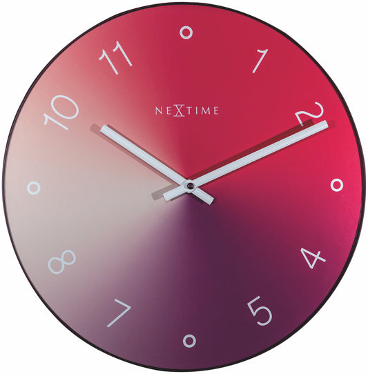 Red Gradient Wall Clock 40cm