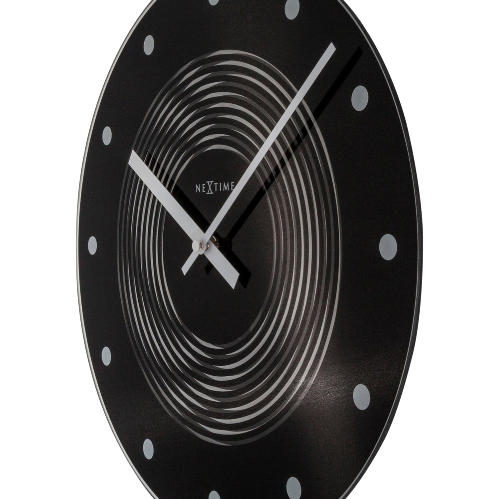 Black Concentric Wall Clock 35cm