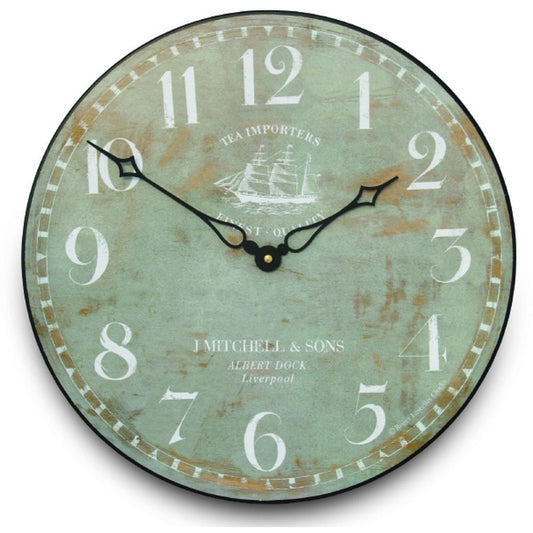 Tea Importers Wall Clock 36cm