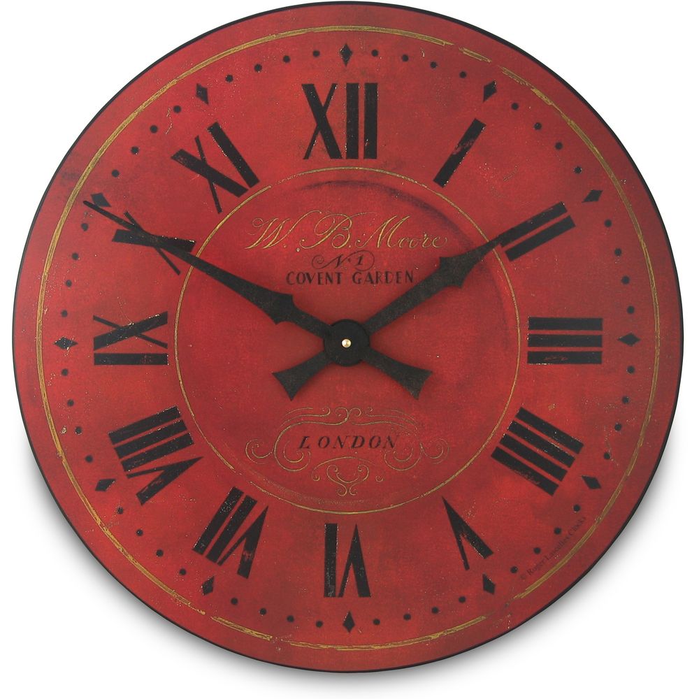 Red London Wall Clock 36cm