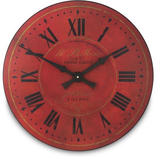 Red London Wall Clock 36cm