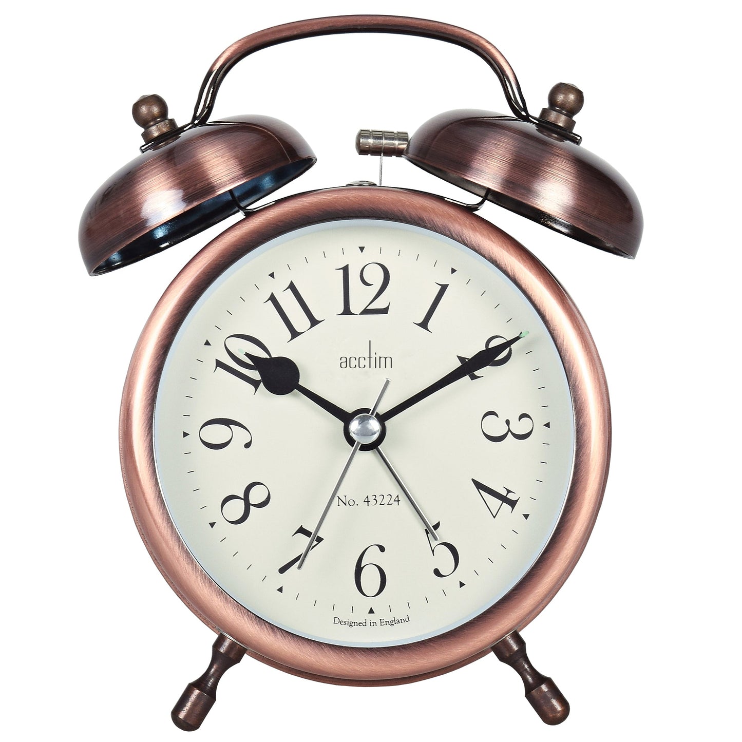 Pembridge Antique Bronze Twin Bell Alarm Clock 12.5cm - TickTockClocks