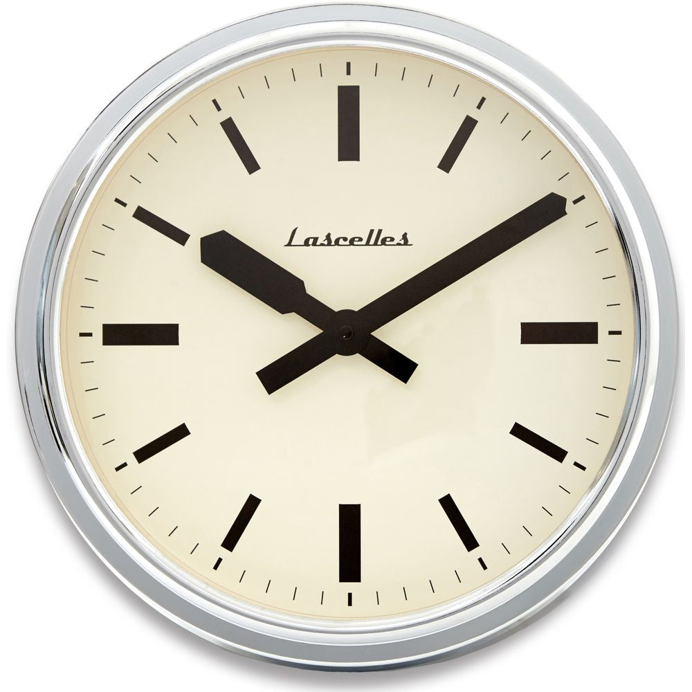 American Diner Deep Case Chrome Wall Clock 36cm