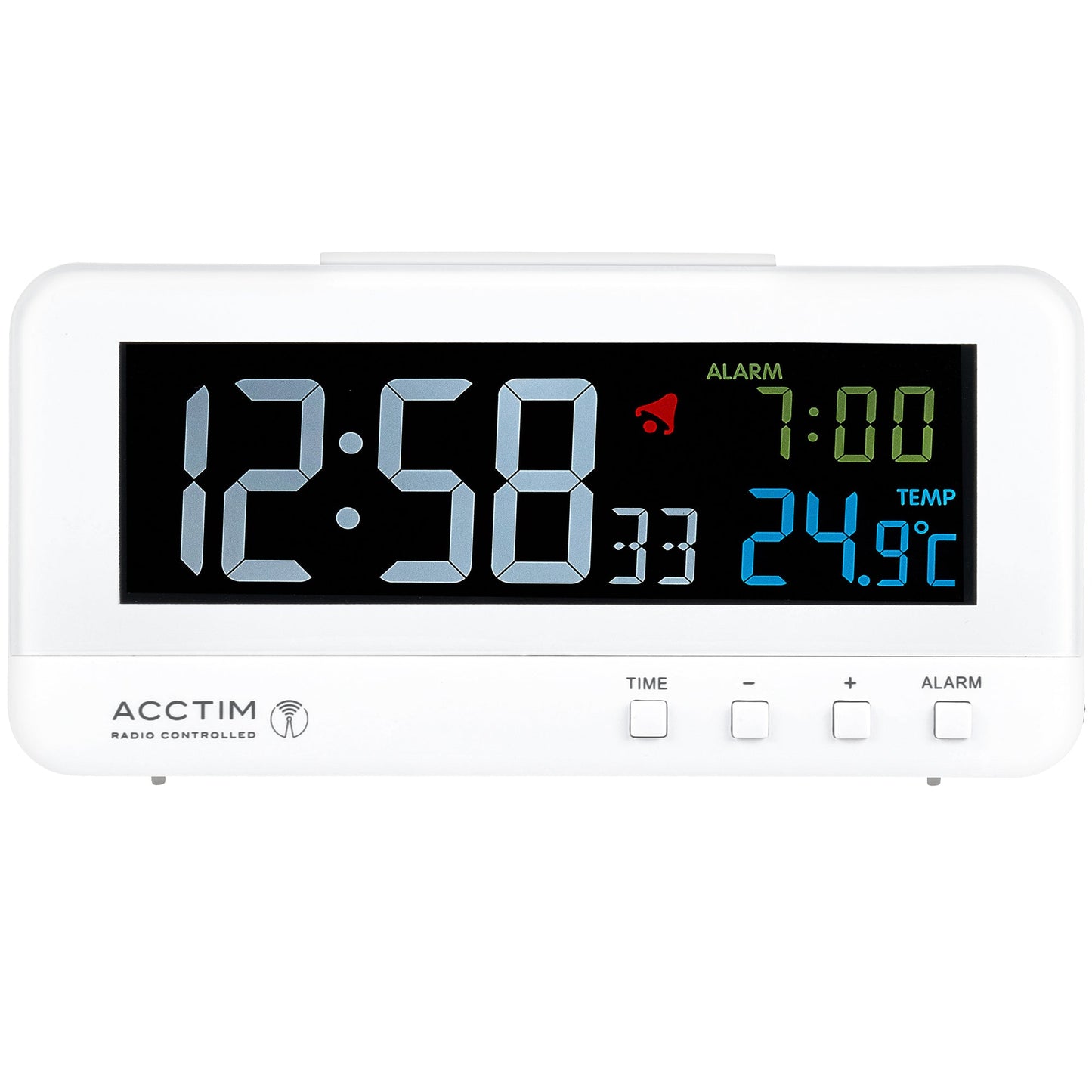 Rialto Radio Controlled Digital Alarm Clock 14cm - TickTockClocks