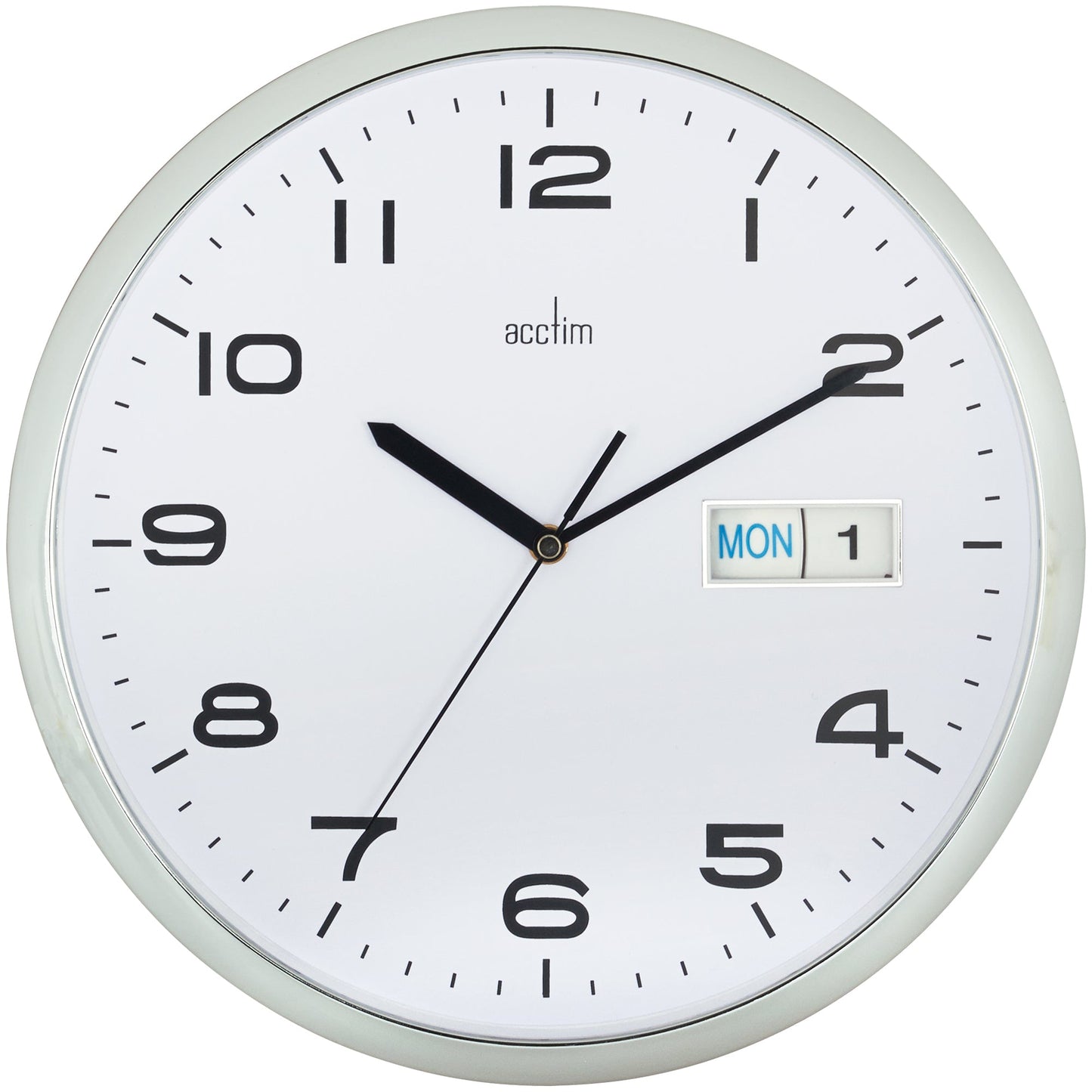 Supervisor Day & Date White Wall Clock 32cm - TickTockClocks