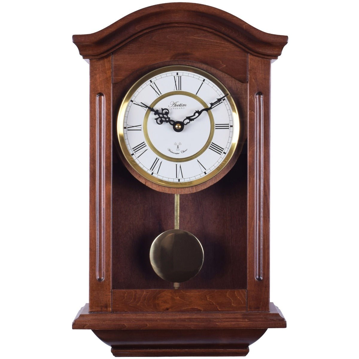 Thorncroft Crafted Wooden Carved Case Wall Clock - TickTockClocks