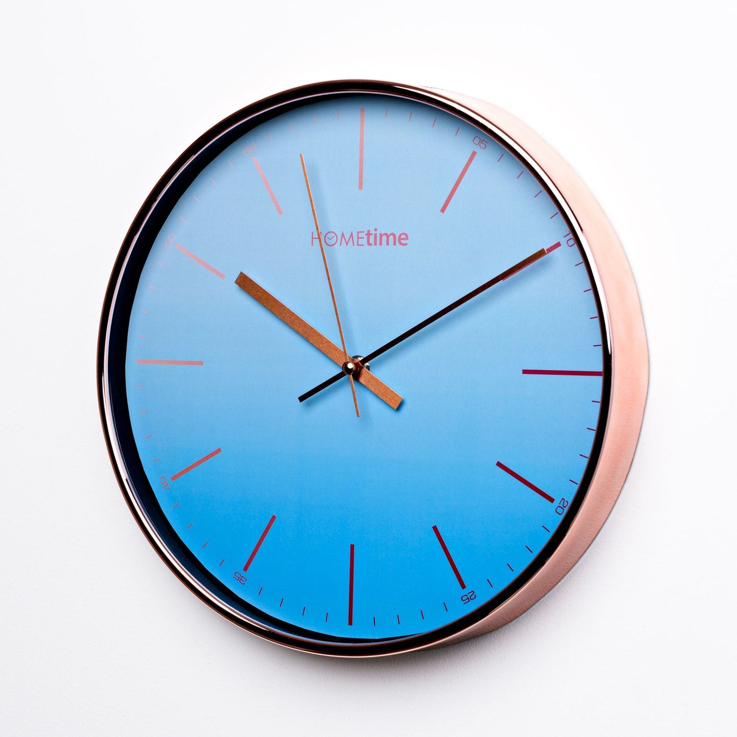 Wall Clock Black & Gold Case 30cm
