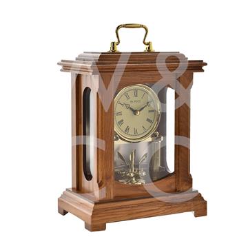 WOOD MANTEL CLOCK LANTERN STYLE WITH HANDLE