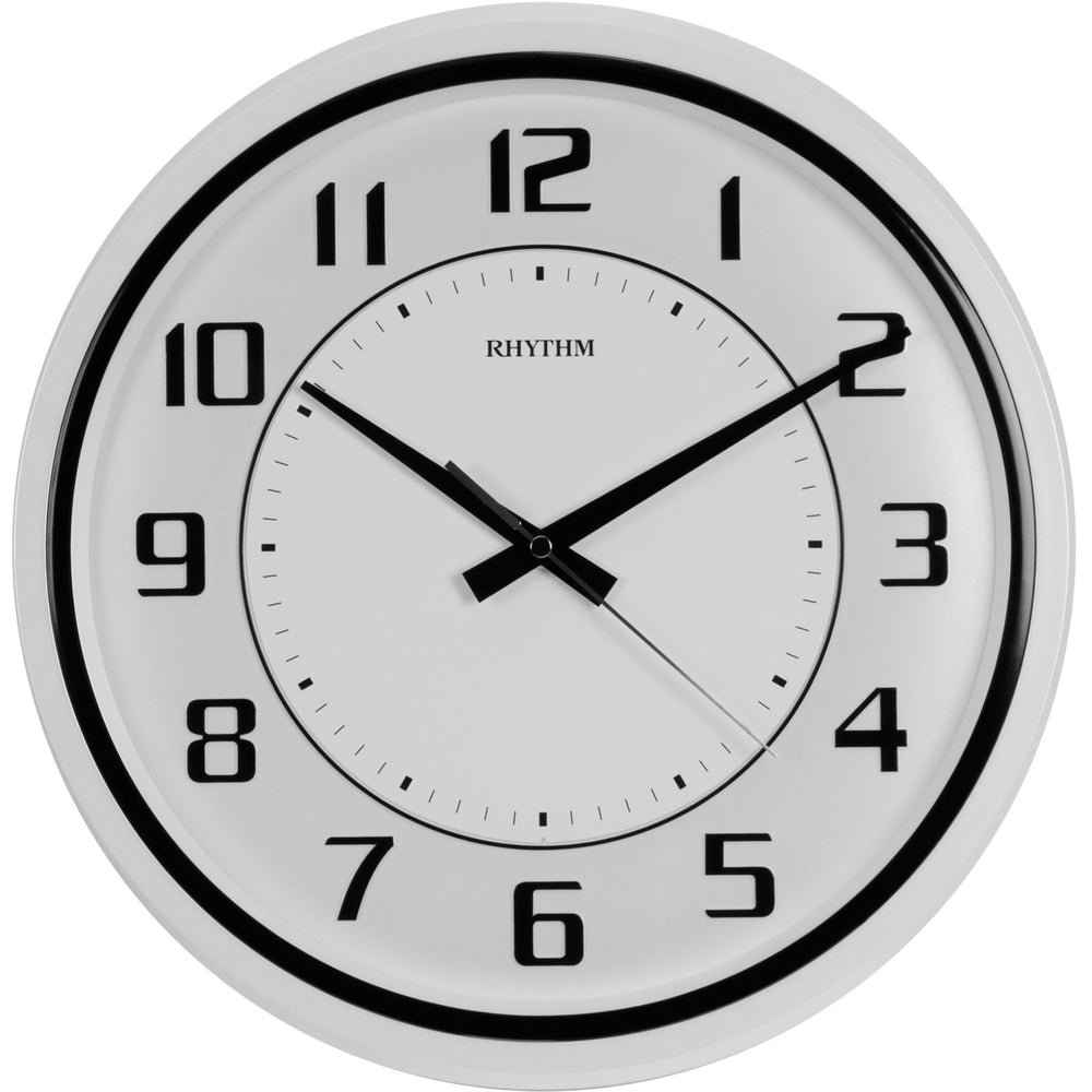 Rhythm Round Wall Clock 3D Dial Silent Silky Movement