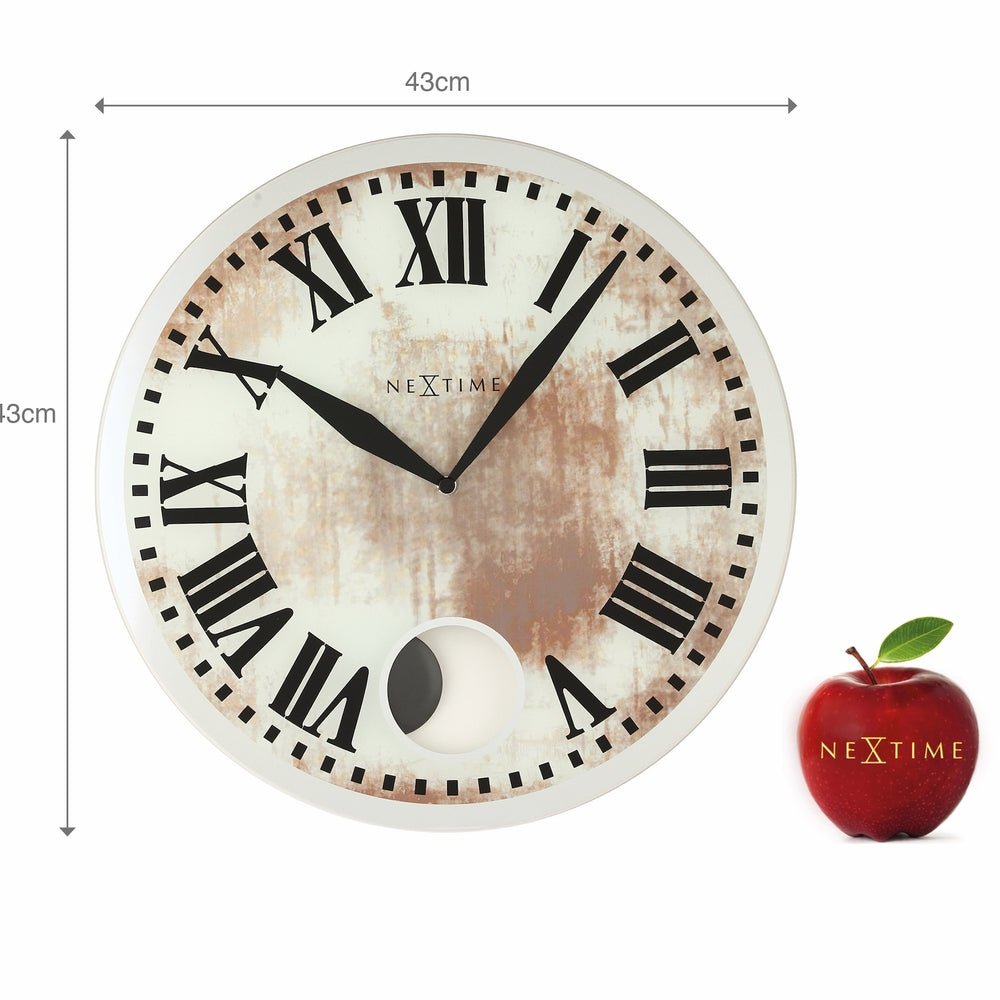 White Romana Wall Clock 43cm - TickTockClocks