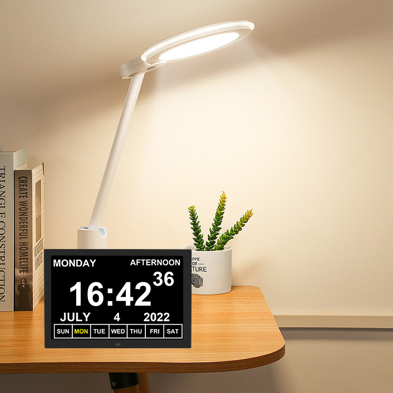 Extra-large Dementia Clock with Medication Reminders & Selectable Analogue/Digital Displays (15 inch)