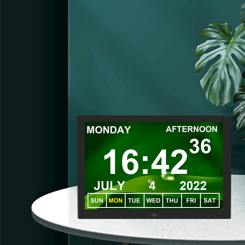 Extra-large Dementia Clock with Medication Reminders & Selectable Analogue/Digital Displays (15 inch)