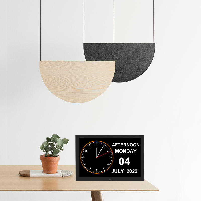 Extra-large Dementia Clock with Medication Reminders & Selectable Analogue/Digital Displays (15 inch)