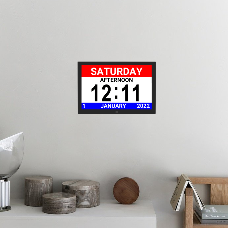 Extra-large Dementia Clock with Medication Reminders & Selectable Analogue/Digital Displays (15 inch)