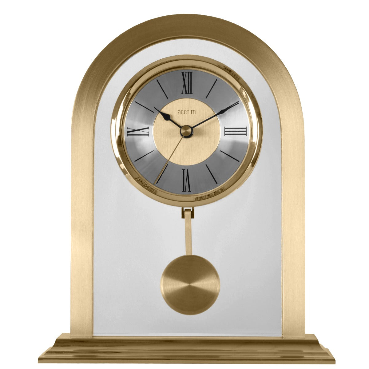 Colney Mantel Clock Arched Pedulum Mantel / Tabletop Clock