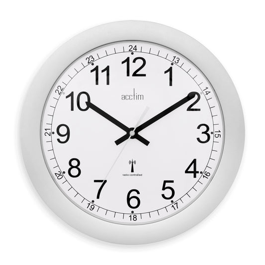 Formia Silver Radio Controlled Wall Clock 30cm
