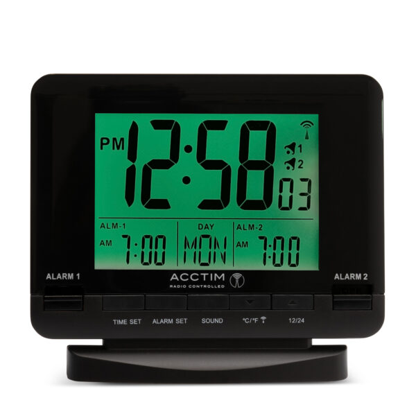 Delaware Radio Controlled Digital Alarm Clock 12cm